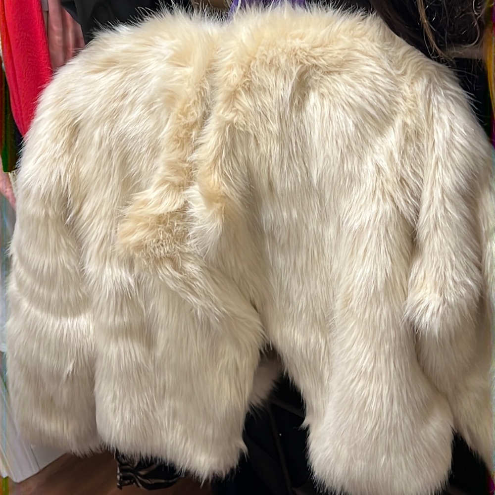 Furry cream jacket